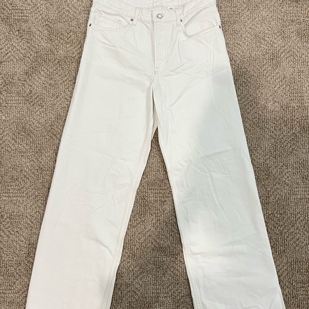 wide leg white jeans